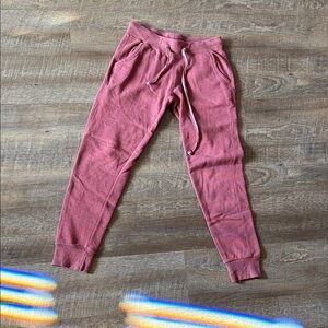 Kids Cozy Drawstring Joggers - maroon